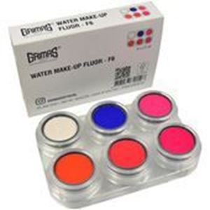 Picture of Grimas Fluorescent Make Up Palette - 6 x 2.5 ml pots